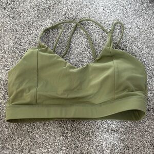 Olive Green Women's Sports Bra